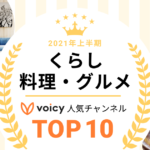 2021年上半期【くらし＆料理・グルメ】Voicy人気チャンネルTOP10を発表！