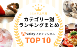 2021年上半期Voicy人気チャンネルTOP10【カテゴリー別ランキング】まとめ
