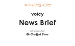 弟子を英語で言うと？Voicy News Brief with articles from The New York Times 8/23-8/27 ニュースまとめ